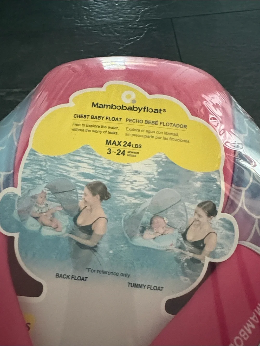 Mambobaby Mermaid infant float, ages: 3-24 months, added canopy and tail, NWT